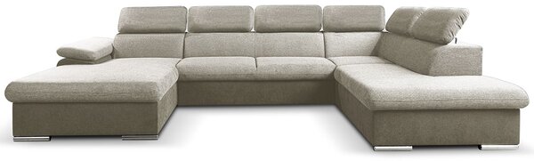 Sedací souprava COOL II | 191x343x220 cm | rozkládací + 2x úložný prostor | LEVÁ | béžová 02/03