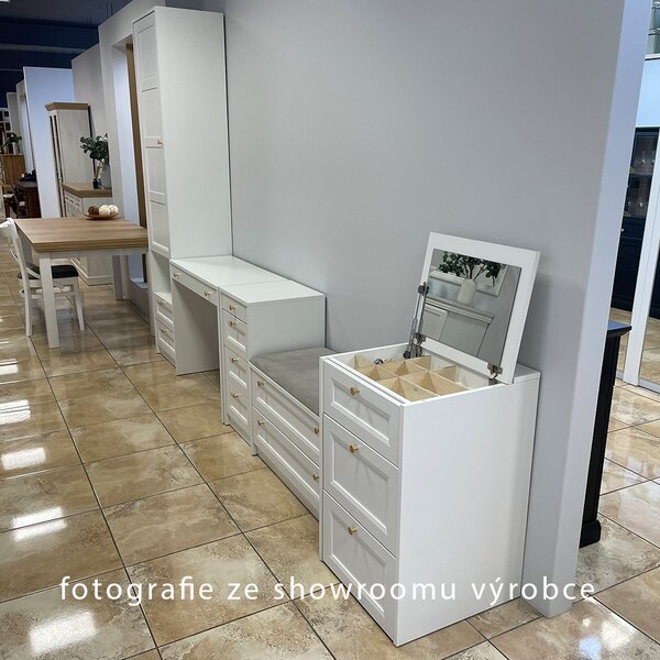 Komoda REL LWK | 90 cm | bílá | lamino o síle 18 mm + ozdobné MDF lišty 18 mm
