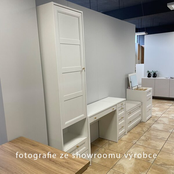 Komoda REL LWK | 90 cm | bílá | lamino o síle 18 mm + ozdobné MDF lišty 18 mm