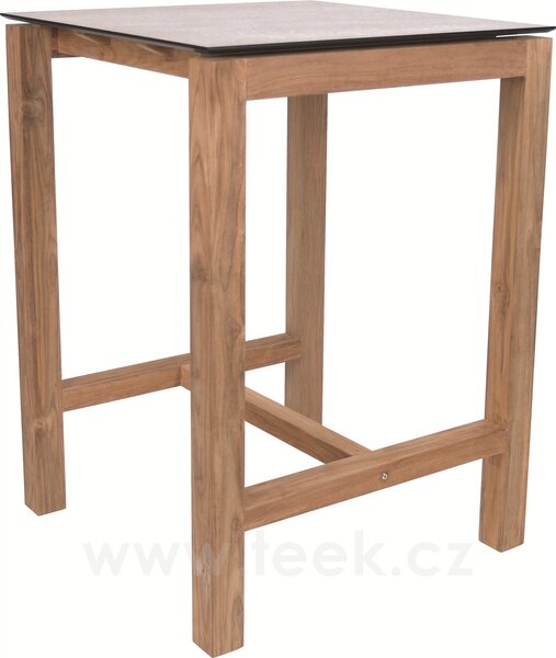 Stern Barový stolový rám Theo, Stern, čtvercový 80x80 cm, teak, bez stolové desky