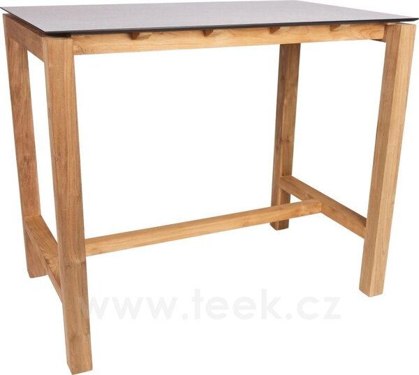 Stern Barový stolový rám Theo, Stern, obdélníkový 130x80 cm, teak, bez stolové desky