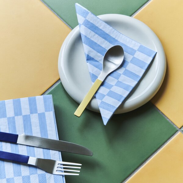Papírové ubrousky Pattern Lunch Light Blue/Dusty Blue – set 20 ks
