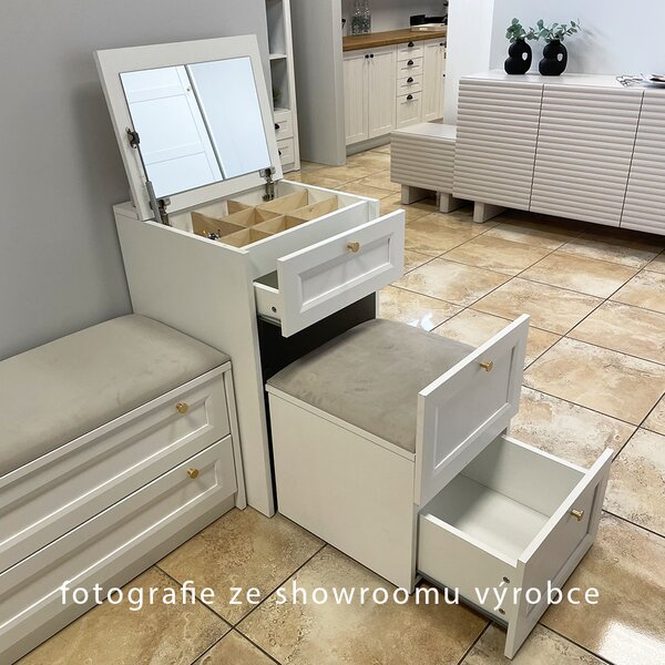 Komoda REL LWK | 90 cm | bílá | lamino o síle 18 mm + ozdobné MDF lišty 18 mm