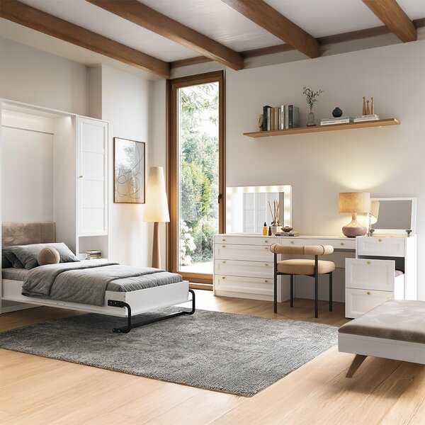 Komoda REL LWK | 90 cm | bílá | lamino o síle 18 mm + ozdobné MDF lišty 18 mm