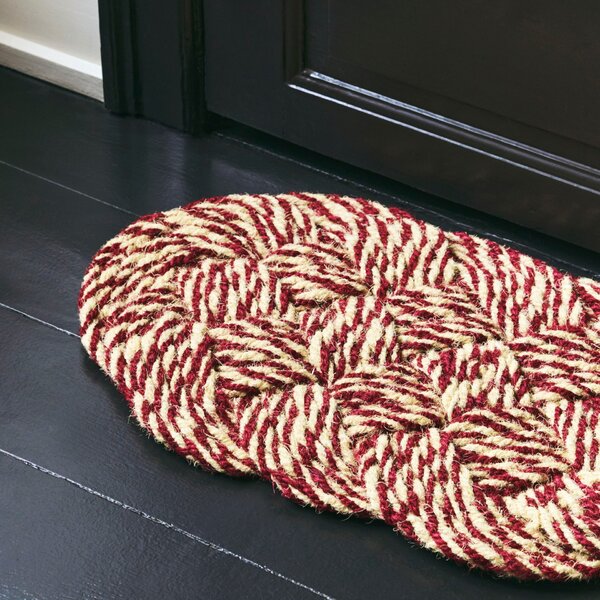 Rohožka Coco Swirl Bordeaux/Off-white 40 × 80 cm