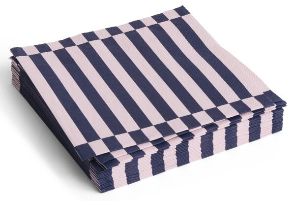 Papírové ubrousky Pattern Dinner Light Pink/Dark Blue – set 20 ks
