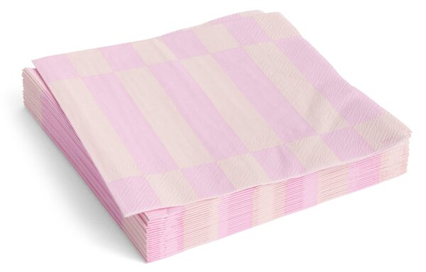 Papírové ubrousky Pattern Lunch Light Pink/Rose – set 20 ks