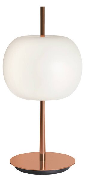 Kdln KDLN LED stolní lampa KUSHI, měď, výška 32 cm, stmívač,, stmívatelný, Měď, Obývací pokoj / jídelna, Sklo, Design