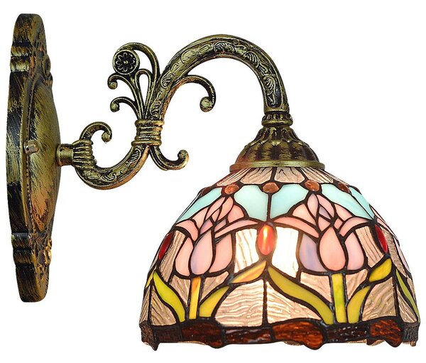 Brilagi - Tiffany vitrážová nástěnná lampa LORAS 1xE27/40W/230V