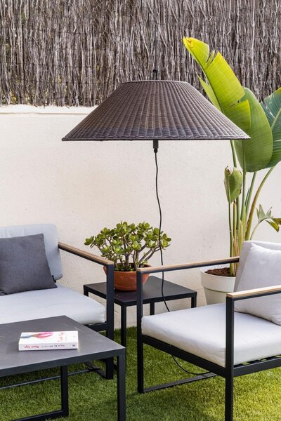 SAIGON šedá/hnědá, přenosné a závěsné svítidlo W100 - FARO