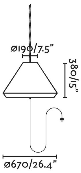 SAIGON šedá/hnědá, přenosné a závěsné svítidlo T70 - FARO
