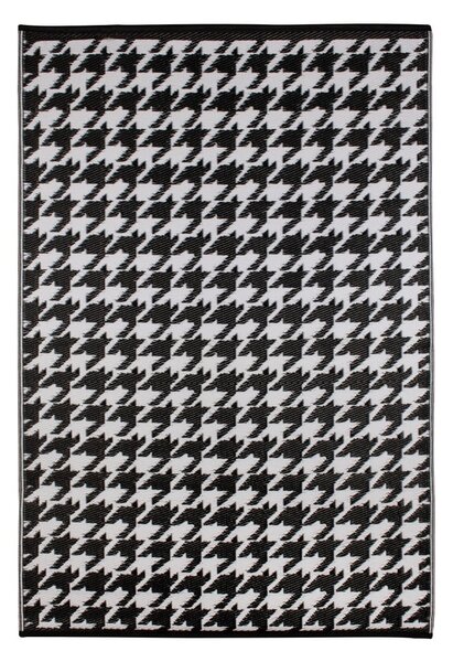 Černo-bílý venkovní koberec Green Decore Houndstooth, 150 x 240 cm
