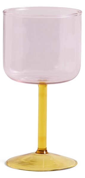 Sklenice na víno Tint Pink/Yellow – set 2 ks