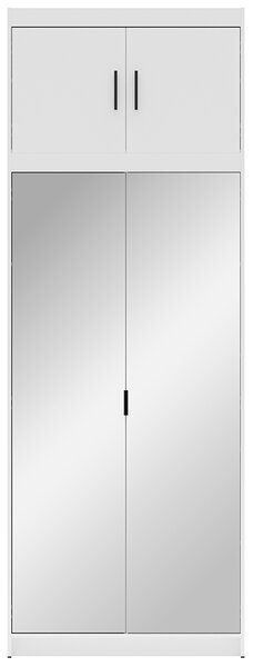 Šatní skříň ELENA + nástavce | sestava 475,5 cm | bílá