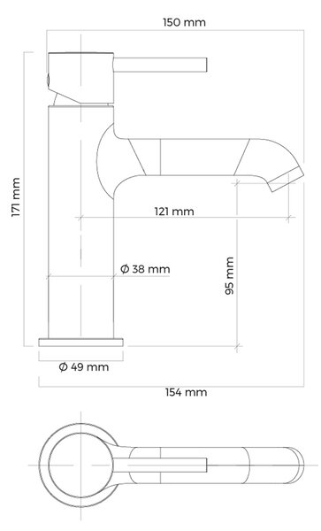 Oltens Molle umyvadlová baterie stojící černá mat 32203300