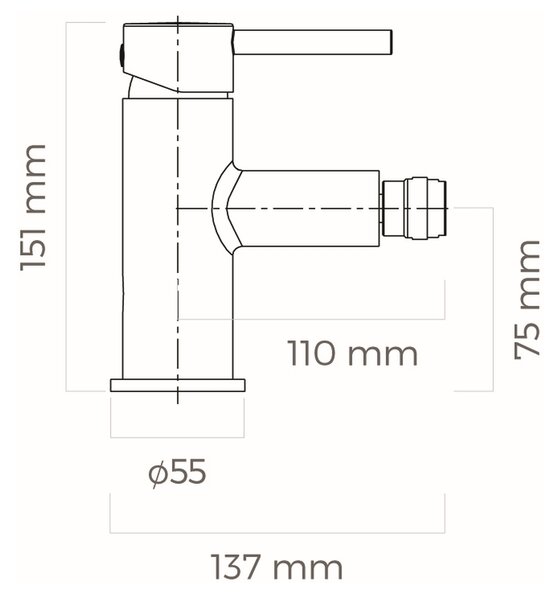 Oltens Molle bidetová baterie stojící nikl 31300910