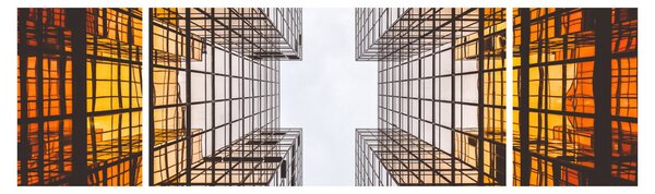Obraz mrakodrapů (170x50 cm)