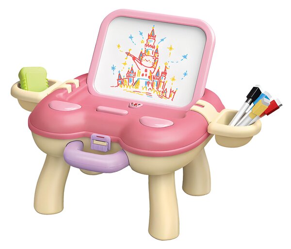 Aga4Kids Dětská tabule se stolečkem Růžová