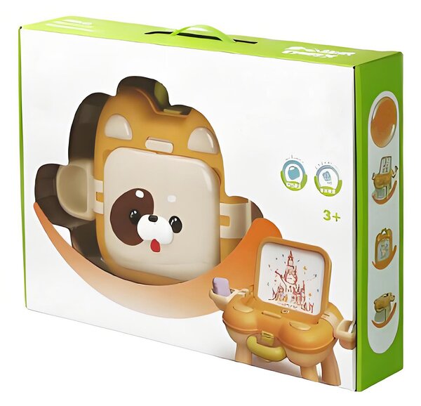 Aga4Kids Dětská tabule se stolečkem Žlutá