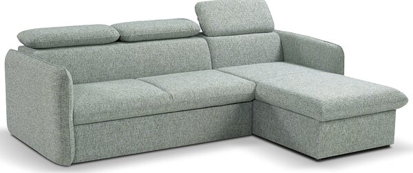 Malá sedací souprava SLIM | 235x179 cm | PRAVÁ | rozkládací + úložný prostor | VÝBĚR TKANIN