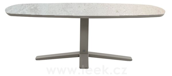 Apple Bee Jídelní stůl Zanzibar, Apple Bee, oválný 220x110x77 cm, rám lakovaný hliník barva Bronze (bronzová), deska keramika Marble