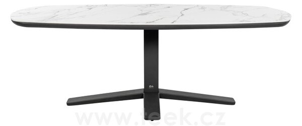 Apple Bee Jídelní stůl Zanzibar, Apple Bee, oválný 220x110x77 cm, rám lakovaný hliník barva Bronze (bronzová), deska keramika Marble
