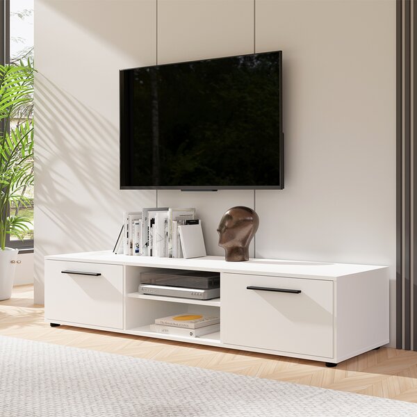 MAXIONE b | TV stolek RTV190 MX-10 | 190 cm | bílá mat