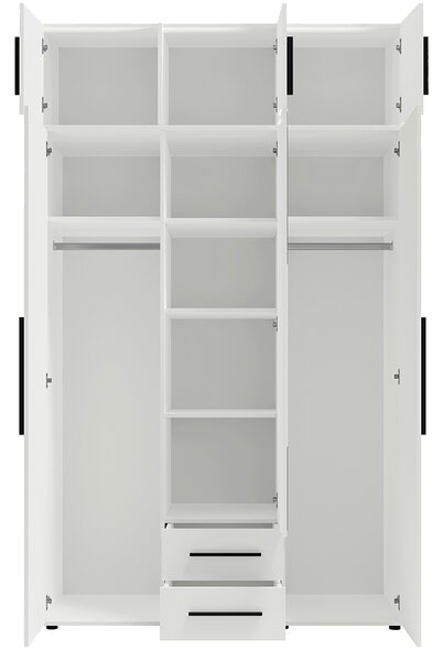 MAXIONE a | šatní skříň SZ3D2SZ + nástavec | se zrcadlem | 150 cm | artisan