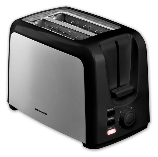 Heinner HTP-700BKSS - Topinkovač s dvěma otvory 700W/230V černá/matný chrom
