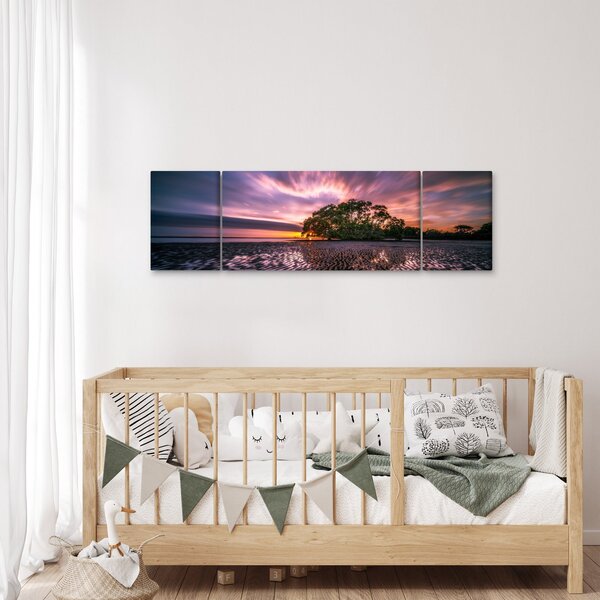 Obraz stromu na pláži (170x50 cm)