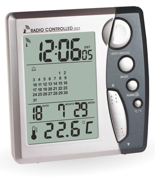 MPM Rádiem řízený digitální budík s přehledným velkým displejem C02.2756.7030.RC
