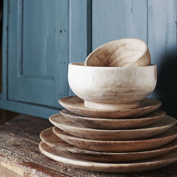 Dřevěné talíře Wood – set 3 ks