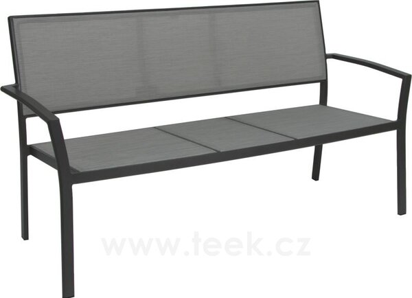 Stern 2,5-místná lavice Allround, Stern, 165x71x91 cm, rám lakovaný hliník šedočerný (anthracite), výplet textilen žíhaný černý (carbon)