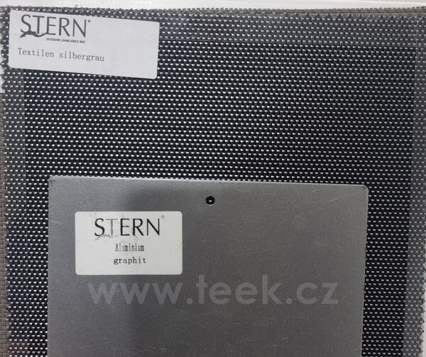 Stern 2,5-místná lavice Allround, Stern, 165x71x91 cm, rám lakovaný hliník šedočerný (anthracite), výplet textilen žíhaný černý (carbon)