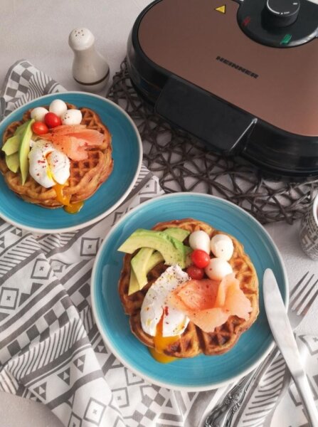 Heinner HWF-1000CR - Vaflovač 1000W/230V černá/rose gold