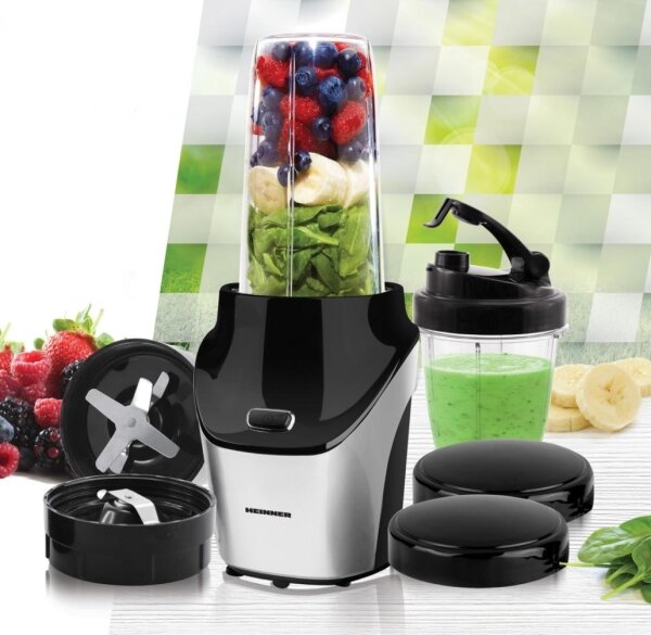 Heinner HSB-T1000SS - Smoothie nutri mixér 1000W/230V matný chrom/černá
