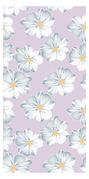 Tapeta - Bílé květy v růžovém pozadí