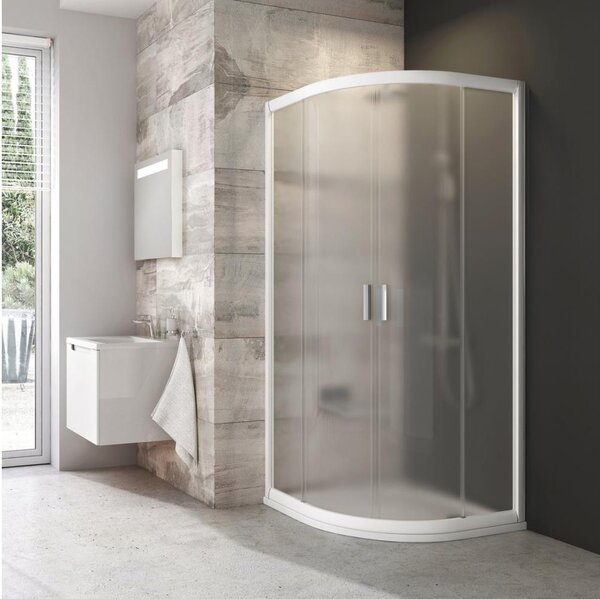 Ravak 3B270100ZG - Sprchový kout čtyřdílný čtvrtkruhový BLIX 90x90 cm bílá