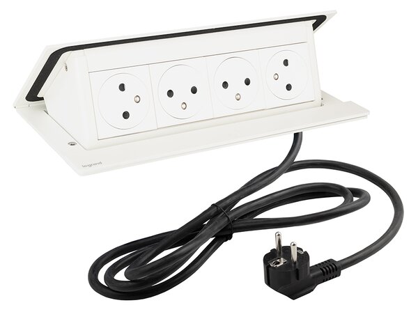 LEGRAND PopUp, 4x230V, elektrická zásuvka, 492660 bílá matná