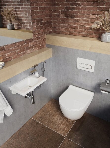 Ravak X01535 - Závěsné WC Rimless UNI keramika/bílá