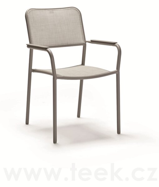 Stern Stohovatelné jídelní křeslo Joris, Stern, 61x59x89 cm, rám lakovaný hliník antracit mat, výplet Chia light