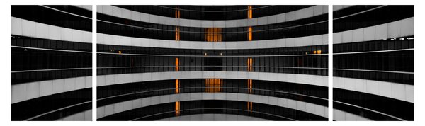 Abstraktní obraz - budova (170x50 cm)