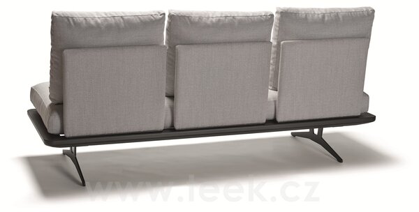 Stern Modulový díl 3-místný polohovací Enya 206x95x85 cm, Stern, rám hliník antracit mat, vč. zádových opěrek (3ks), sedáky a polštáře (3ks) potah Pearl Grey (100% akryl)