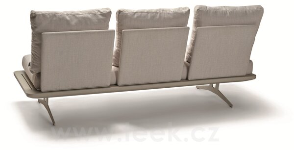Stern Modulový díl 3-místný polohovací Enya 206x95x85 cm, Stern, rám hliník antracit mat, vč. zádových opěrek (3ks), sedáky a polštáře (3ks) potah Pearl Grey (100% akryl)