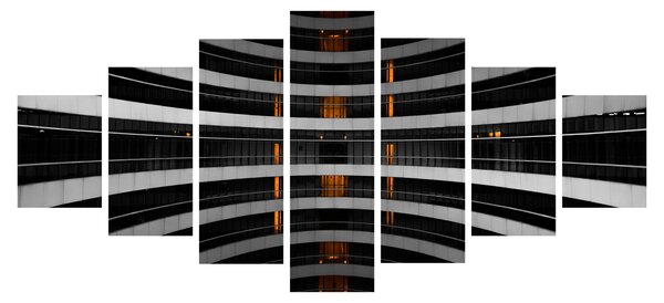 Abstraktní obraz - budova (210x100 cm)