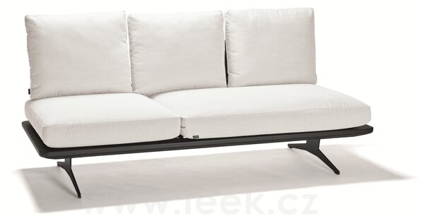 Stern Modulový díl 3-místný polohovací Enya 206x95x85 cm, Stern, rám hliník barva antracit mat, vč. zádových opěrek s lankem Stone (3ks), sedáky a polštáře (3ks) potah Ivory (100% akryl)