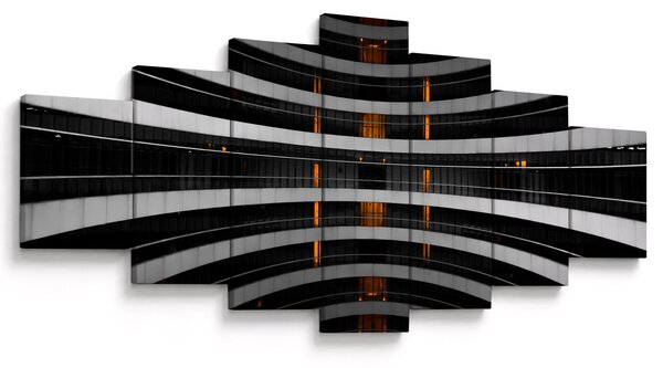 Abstraktní obraz - budova (210x100 cm)