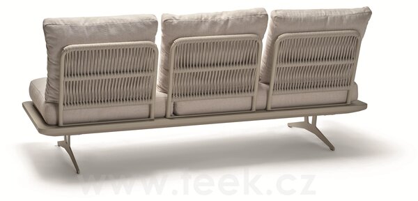 Stern Modulový díl 3-místný polohovací Enya 206x95x85 cm, Stern, rám hliník barva antracit mat, vč. zádových opěrek s lankem Stone (3ks), sedáky a polštáře (3ks) potah Ivory (100% akryl)