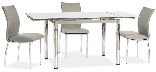 SIGNAL SIG Rozkládací jídelní stůl GD018 šedý/chrom 110(170)x74x75
