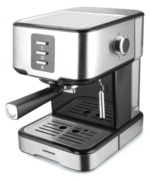 Heinner HEM-850IXBK - Pákový kávovar espresso 850W/230V nerez/černá